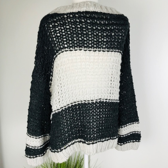 Free People Oversized Loose Chunky Knit Sweater Sm - Picture 4 of 8